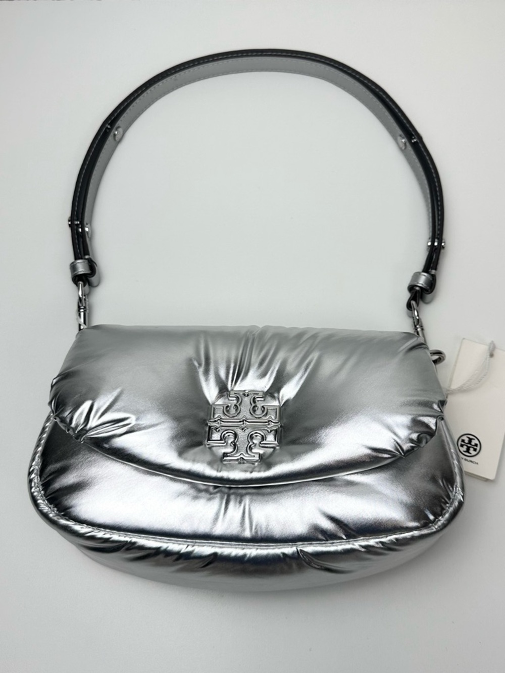 Tory Burch Britten Metallic Puffy Convertible Crossbody